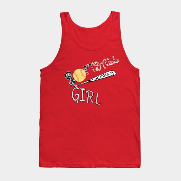 Softball Girl Shirt for Girls & Women Gifts Tank Top by tamdevo1